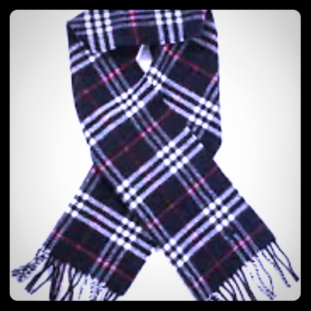 Black plaid scarf